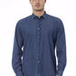 Blue Cotton Men Shirt