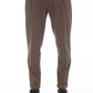 Brown Cotton Men Pant