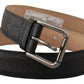 Black Calf Leather Brown Backend Belt