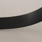 Elegant Black Leather Belt with Metal Buckle
