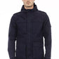 Blue Cotton Men Jacket