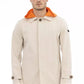 Beige Cotton Men Jacket