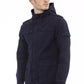 Blue Cotton Men Jacket