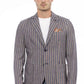 Blue Cotton Men Blazer