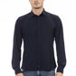 Blue Polyamide Men Shirt
