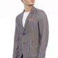 Blue Cotton Men Blazer