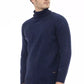 Blue Acrylic Men Sweater