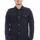 Blue Cotton Men Jacket