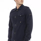 Blue Cotton Men Jacket