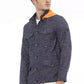 Blue Cotton Men Jacket