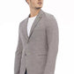 Beige Cotton Men Blazer