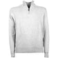 Chic Gray Turtleneck Sweater with Half-Zip Detail
