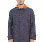 Blue Cotton Men Jacket
