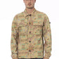 Beige Cotton Men Shirt
