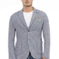 Blue Cotton Men Blazer