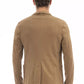Brown Cotton Men Blazer