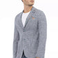 Blue Cotton Men Blazer