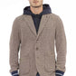 Brown Polyester Men Blazer