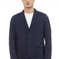 Blue Cotton Men Blazer