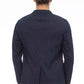 Blue Cotton Men Blazer