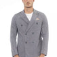Blue Cotton Men's Blazer