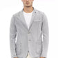 Gray Cotton Mens Blazer