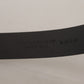 Elegant Black Leather Belt with Metal Buckle