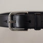Elegance Reimagined Black Leather Belt