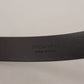 Elegant Leather Belt with Metal Buckle Closure