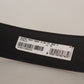 Black Patent Leather Logo Engraved Buckle Belt
