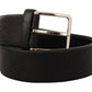 Elegant Black Leather Belt - Timeless Accessory