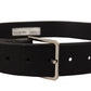 Elegant Black Leather Belt - Timeless Accessory