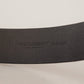Elegant Black Leather Belt with Metal Buckle
