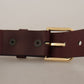 Chic Brown Leather Belt – Timeless Elegance