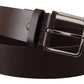 Elegant Dark Brown Leather Belt
