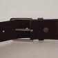 Elegant Dark Brown Leather Belt