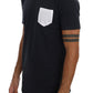 Sleek Black and White Crew-Neck Tee