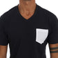 Sleek Black and White Crew-Neck Tee