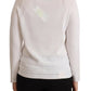 Elegant White Cotton Pullover Sweater