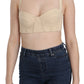 Elegant Beige Bustier Cropped Corset Top