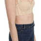 Elegant Beige Bustier Cropped Corset Top