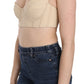 Elegant Beige Bustier Cropped Corset Top
