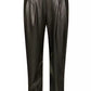 Chic Eco-Leather Trousers with Side Zip