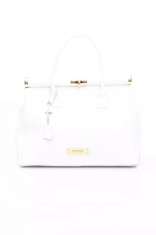 White Leather Women Handbag