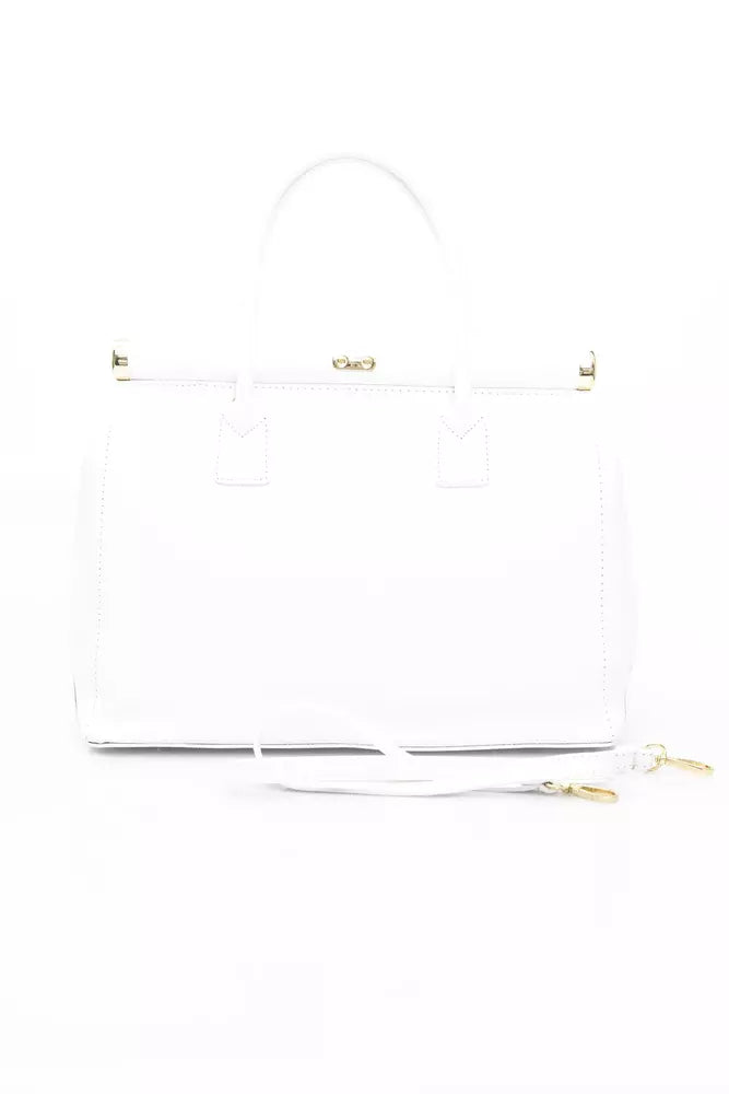 White Leather Women Handbag