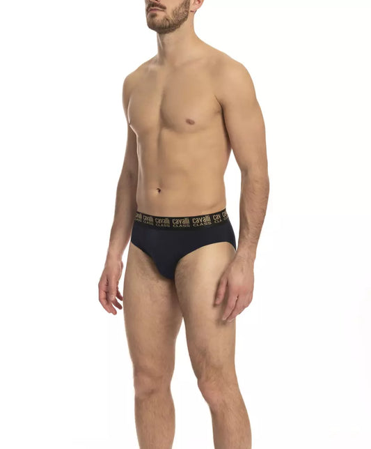Blue Cotton Men Brief Pair