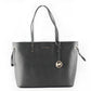 Jet Set Travel Large Black Saffiano Leather Drawstring Tote Bag