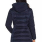 Chic Blue Technical Fabric Jacket with Hood