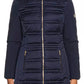 Chic Blue Technical Fabric Jacket with Hood