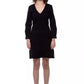 Elegant Black V-Neck Sheath Dress